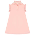 Girls Pink Ruffled Dress, 1, hi-res